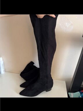 Like new Zara Black Over-the-Knee Pointed Toe Boots - Women's 8 us